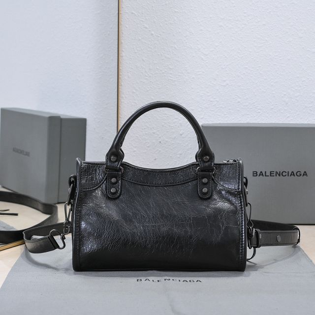 Balenciaga original lambskin le city mini bag 8063952 allblack