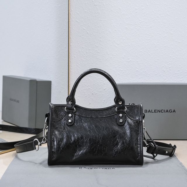 Balenciaga original lambskin le city mini bag 8063952 black