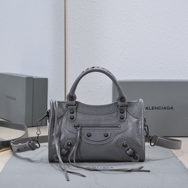 Balenciaga original lambskin le city mini bag 8063952 grey