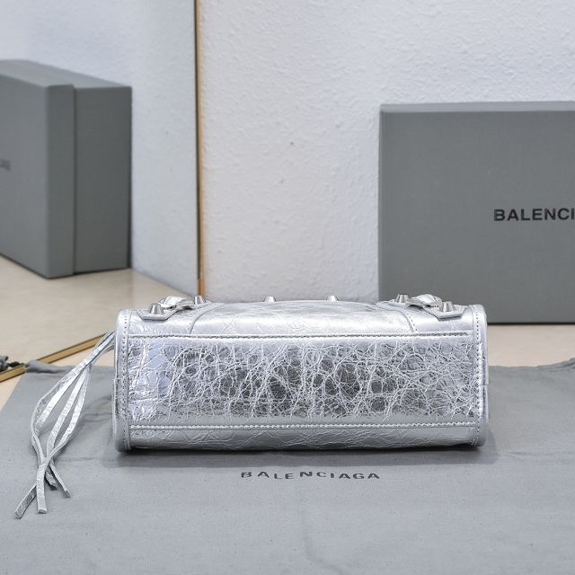 Balenciaga original lambskin le city mini bag 8063952 silver	