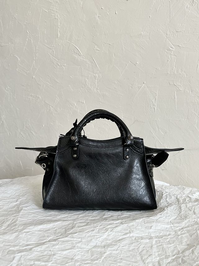 Balenciaga original  lambskin neo cagole xs city handbag 700940210 black