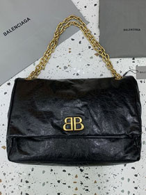 Balenciaga original calfskin monaco large bag 7659332 black