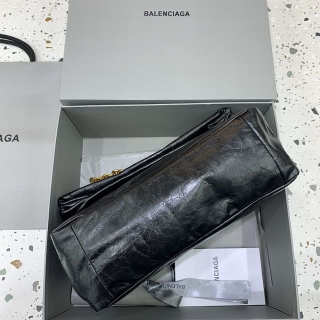 Balenciaga original calfskin monaco small bag 7659662 black	