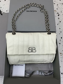 Balenciaga original calfskin monaco small bag 7659662 white