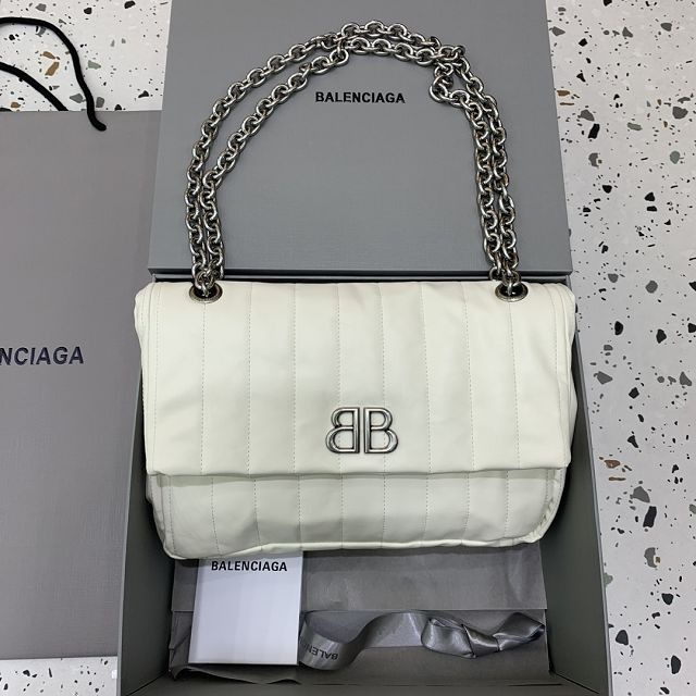 Balenciaga original calfskin monaco small bag 7659662 white