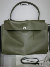 Balenciaga original calfskin rodeo large handbag 7897442 green