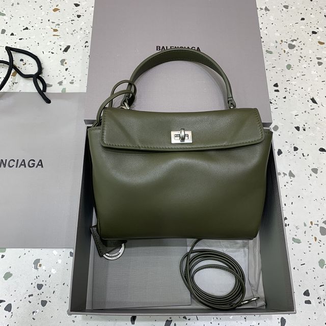 Balenciaga original calfskin rodeo mini handbag 7954562 green