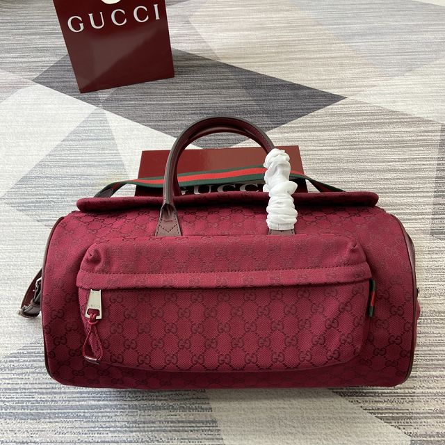 GG original canvas medium duffle bag 800185 red