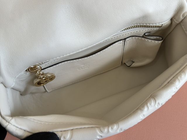 GG original lambskin milano mini top handle bag 806017 white