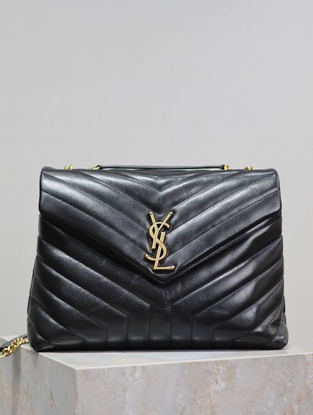 YSL original calfskin loulou medium bag 487216 black