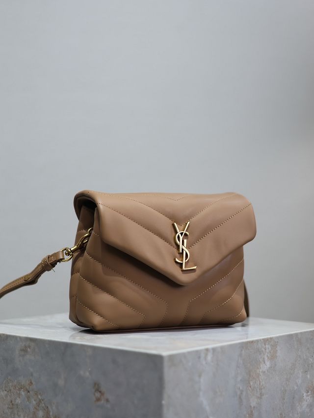 YSL original calfskin loulou mini bag 467072 apricot