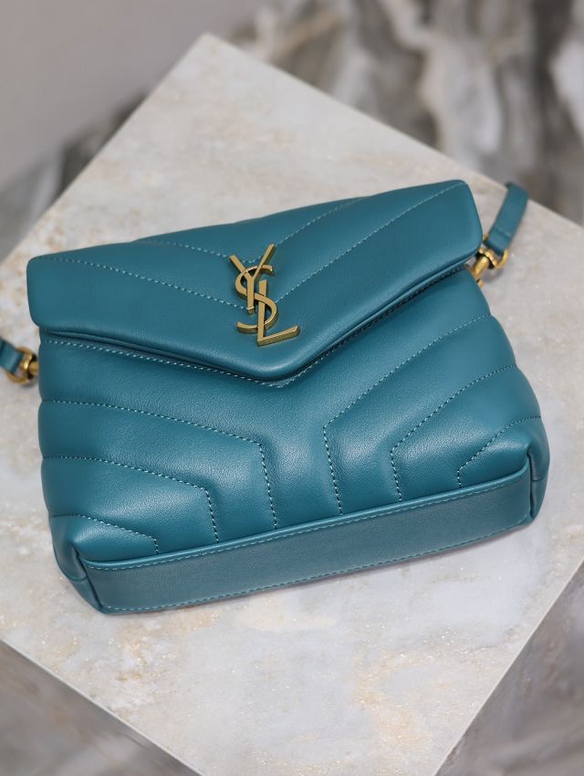 YSL original calfskin loulou mini bag 467072 blue