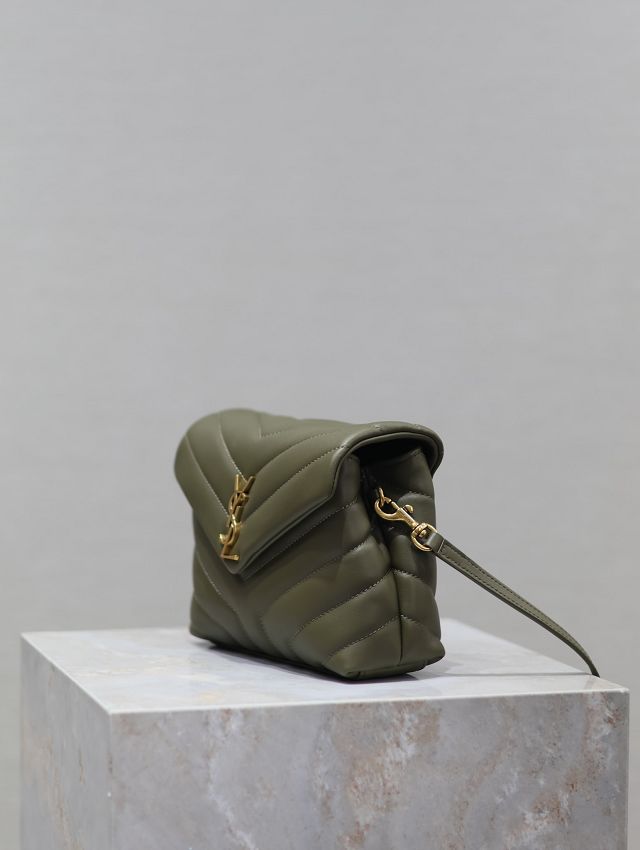 YSL original calfskin loulou mini bag 467072 dark green