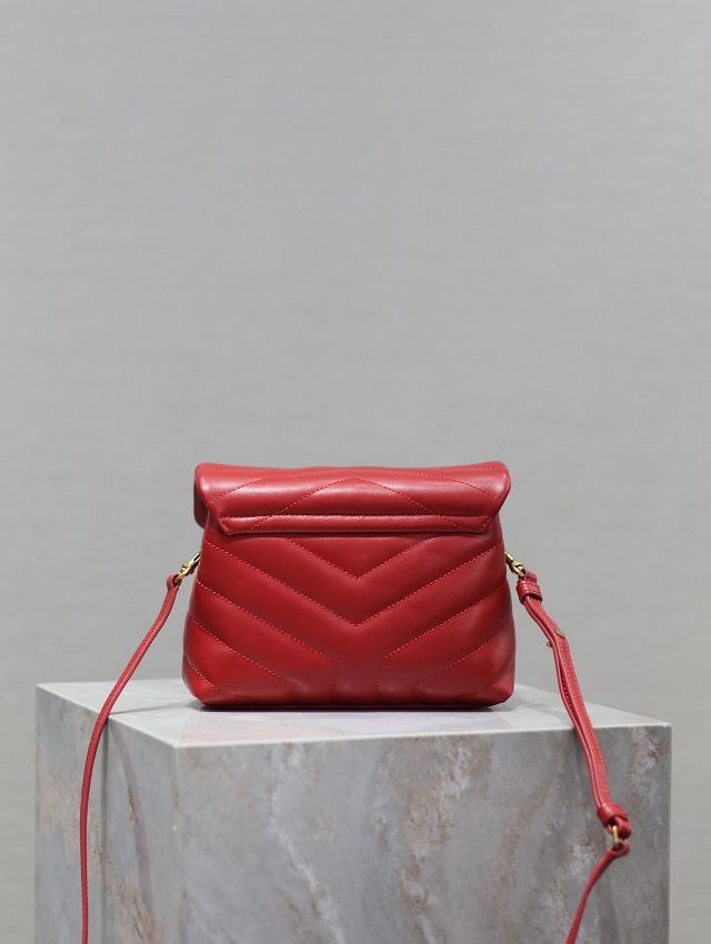 YSL original calfskin loulou mini bag 467072 red