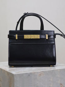 YSL original calfskin manhattan small handbag 593741 black