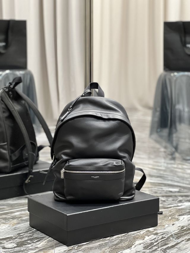 YSL original calfskin medium city backpack 534967 black