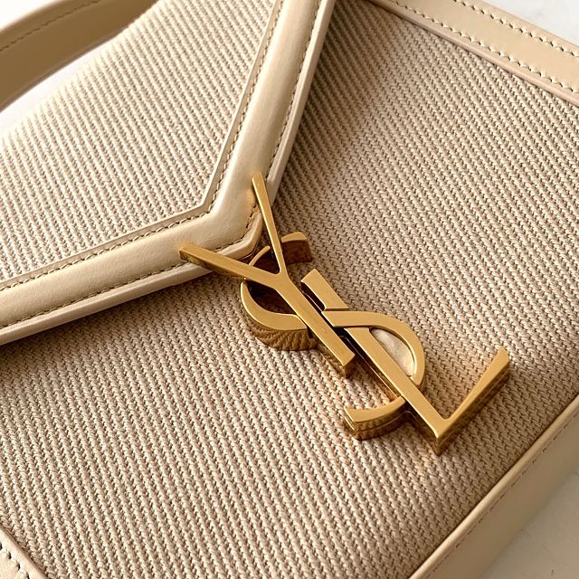 YSL original canvas cassandra mini top handle bag 532753 beige