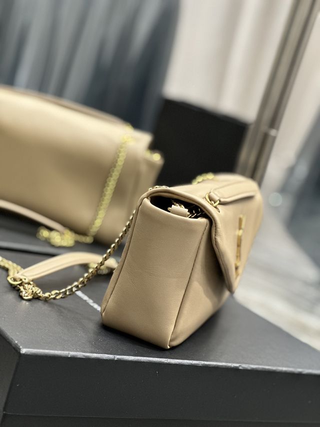 YSL original lambskin calypso small bag 734153 beige