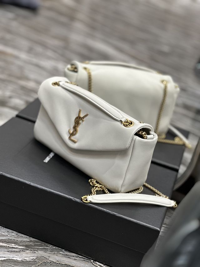 YSL original lambskin calypso small bag 734153 white