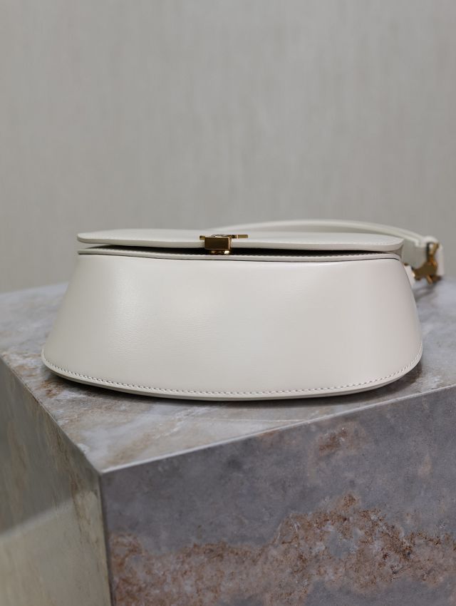 YSL original box calfskin voltaire top handle bag 753824 white