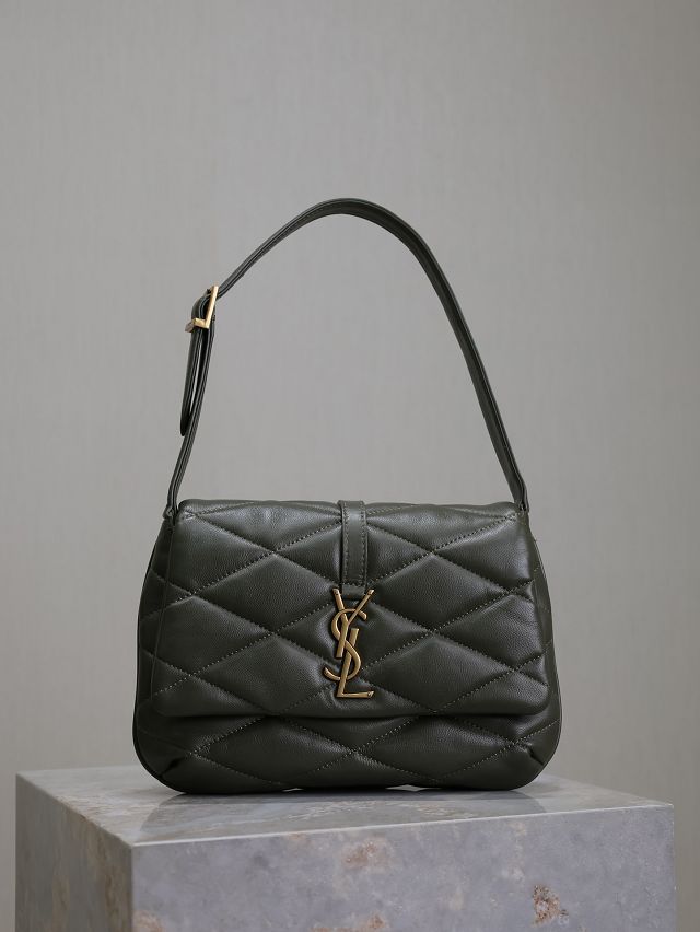 YSL original lambskin le 5A7 shoulder bag 698567 dark green