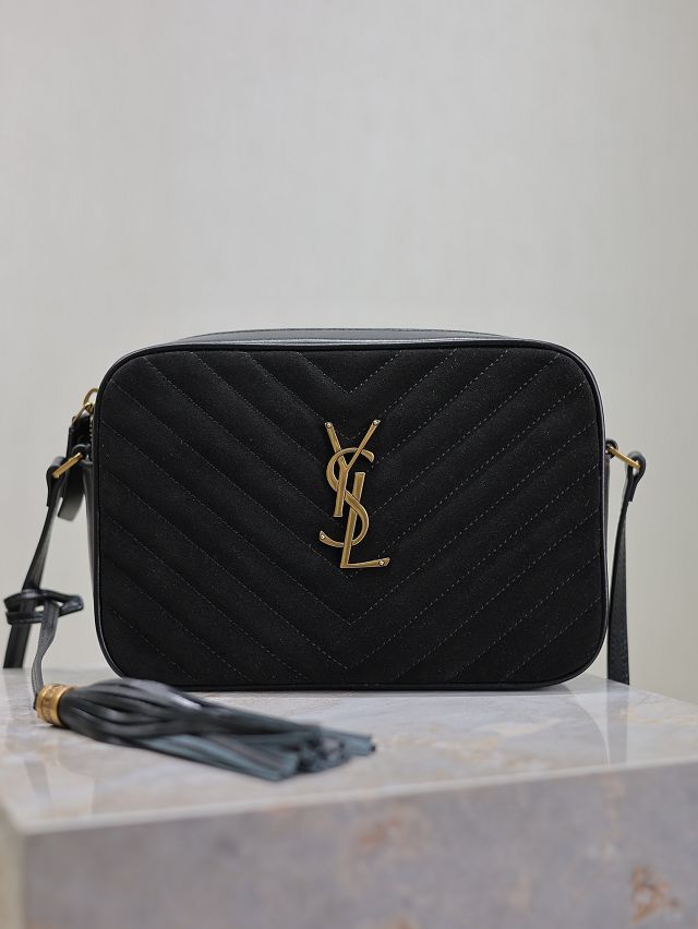 YSL original suede lou camera bag 520534 black