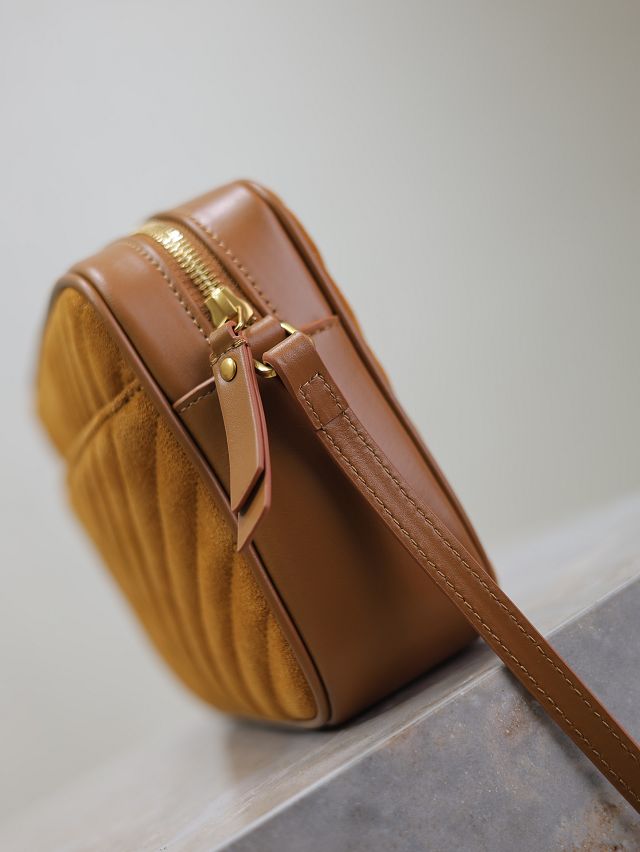 YSL original suede lou camera bag 520534 brown