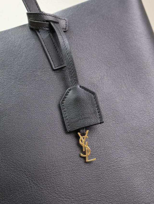 YSL original calfskin medium shopping tote bag 600306 black