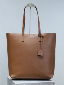 YSL original calfskin medium shopping tote bag 600306 brown