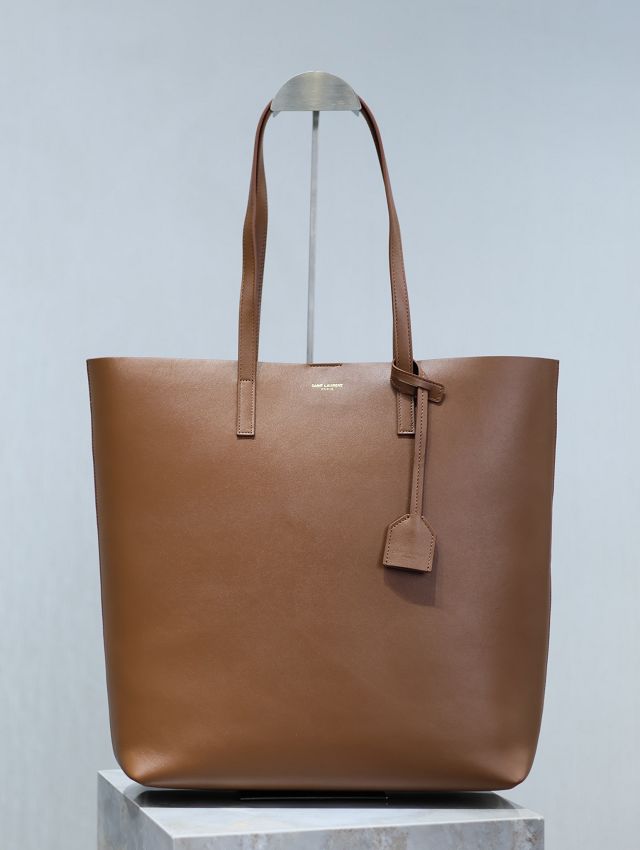 YSL original calfskin medium shopping tote bag 600306 brown