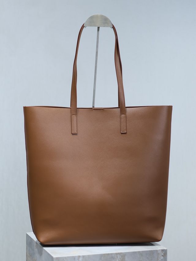 YSL original calfskin medium shopping tote bag 600306 brown