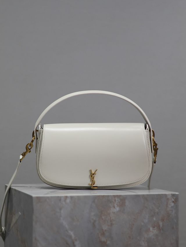 YSL original box calfskin voltaire bag 787671 white