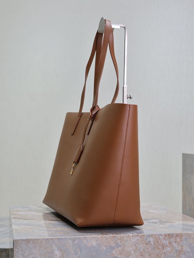 YSL original calfskin shopping tote bag 394195 brown