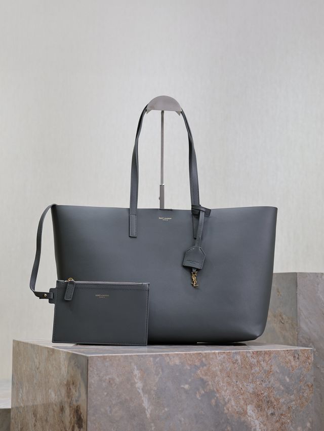 YSL original calfskin shopping tote bag 394195 grey