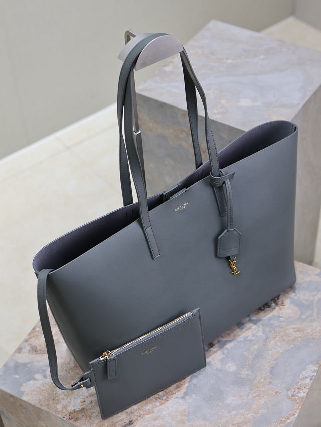 YSL original calfskin shopping tote bag 394195 grey