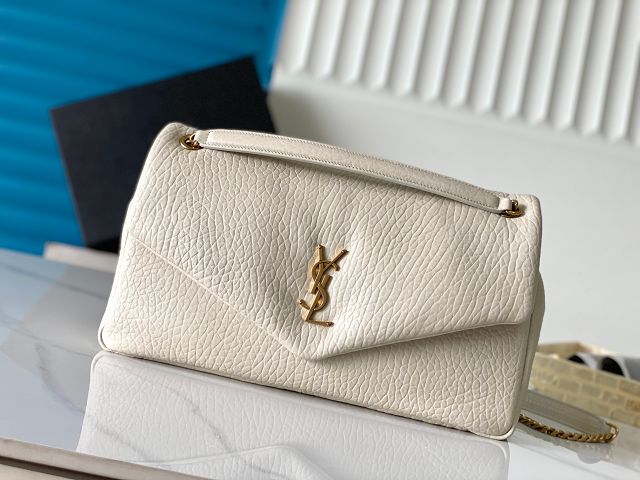 YSL original lambskin calypso large bag 777399 white