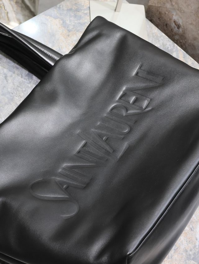 YSL original lambskin shopping tote bag 379269-2 black