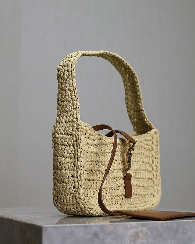 YSL original raffia le 5A7 mini bag 710310 beige