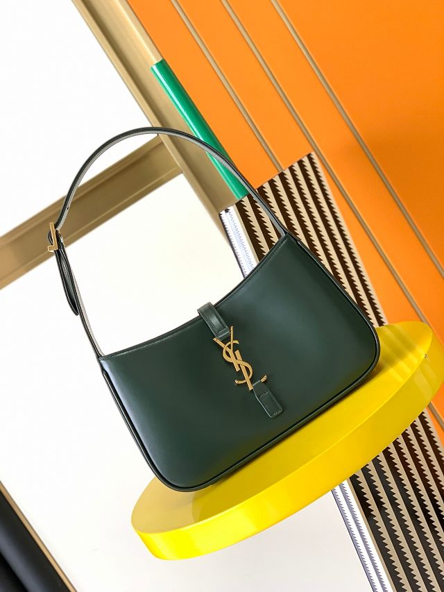 YSL original calfskin le 5A7 hobo bag 657228 green