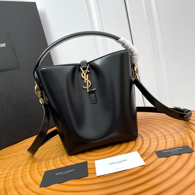 YSL original calfskin small le 37 bucket bag 749036 black