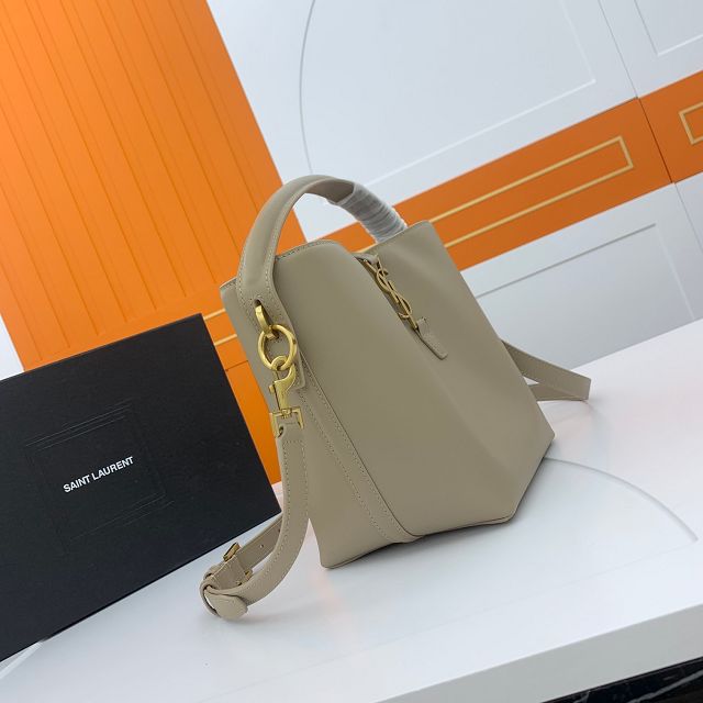 YSL original calfskin small le 37 bucket bag 749036 light apricot