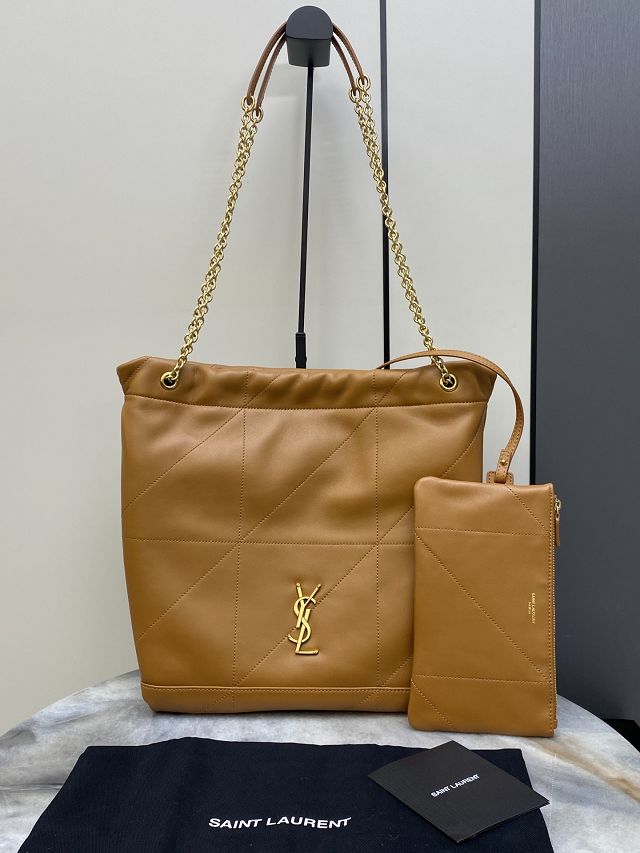 YSL original lambskin jamie 4.3 pochon bag 781666 brown