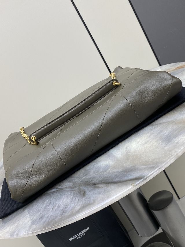 YSL original lambskin jamie 4.3 pochon bag 781666 dark green