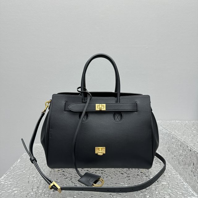 Balenciaga original calfskin bel air small carry all bag 8125452 black	