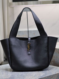 YSL original calfskin le 5A7 large shopping bag 763435 black