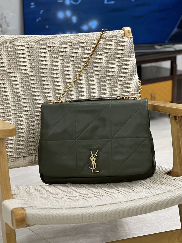 YSL original lambskin jamie 4.3 large bag 742431 dark green