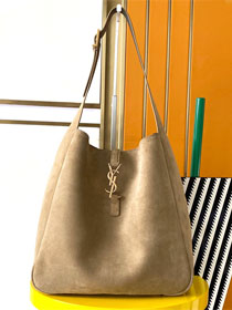 YSL original suede le 5A7 large tote bag 753837 apricot