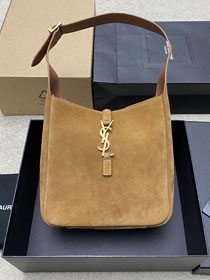 YSL original suede le 5A7 small tote bag 713938 brown