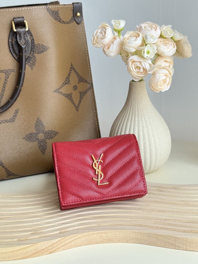 YSL original grained calfskin wallet 530841