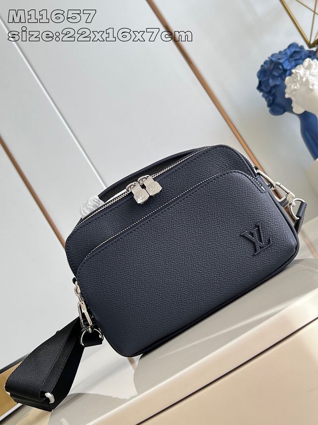 Louis vuitton original calfskin avenue messenger bag m11657 black